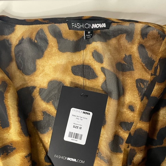 Fashion Nova ⭐️3 for 25 BUNDLE⭐️ Cheetah Print Sleeved sweater: Black & Yellow - Picture 4 of 6